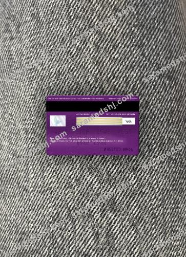 Slovenia Abanka d.d bank visa classic card photolook back